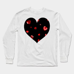 Chaotic Hearts, Dapple Series - Red Long Sleeve T-Shirt